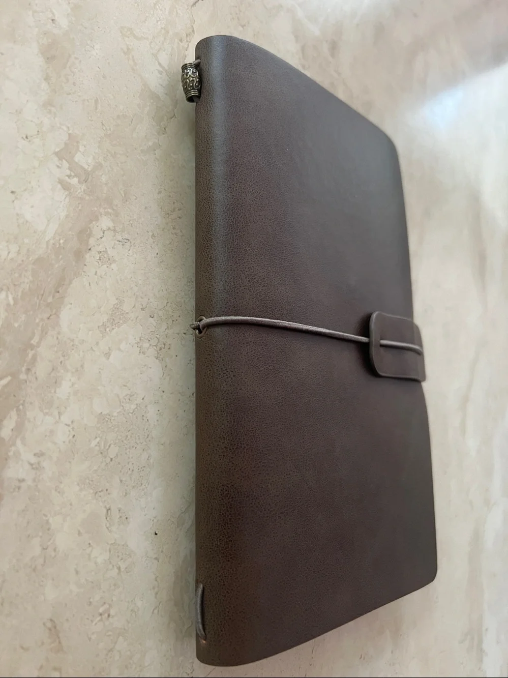 Leather Notebook, Refillable Notepaper Travel Journal Planner 5”x8”